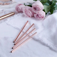 Copper Drinking Straws - Pack of 6