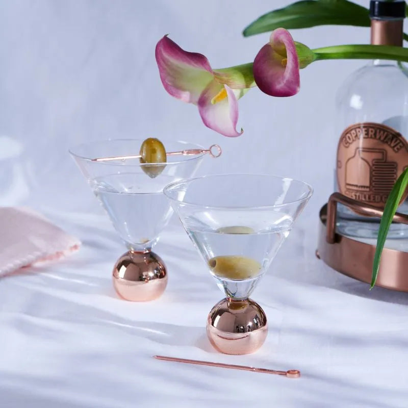 Stemless Martini Cocktail Glasses