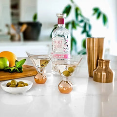 Stemless Martini Cocktail Glasses