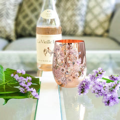 Floral Copper Glasses 450ml - Set of 2