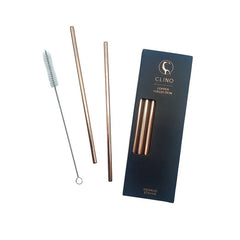 Copper Drinking Straws - Pack of 6