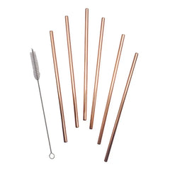 Copper Drinking Straws - Pack of 6